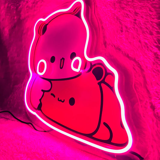Glexy Peach & Goma Neon Artwork - Love in Neon
