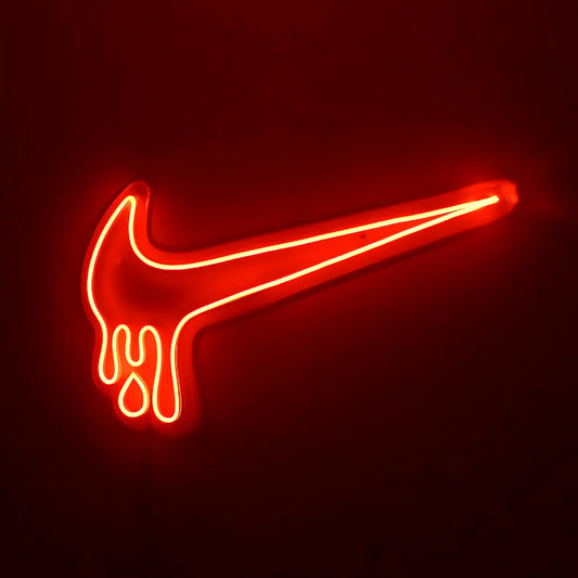 Glexy Tick Logo Neon Sign - 6x9 In, Red